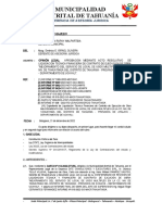 Informe #304 Aprobacion Mediante Resolucion de Liquidacion de Contrato de Ejecucion de Obra Local Tahuatinga
