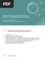 Estrategias para La Enseñanza de La Lectura Y La Escritura en 1° Ciclo de Egb