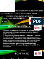Profesor:Juan Francisco Pacheco Torres: Tema: Introducción de Ingeniería Sistemas Nombre:Juan Alexis Mendoza Santisteban