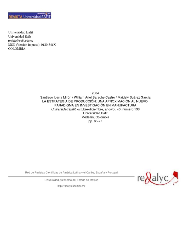 Estrategia de Producción en Manufactura | PDF | Ventaja competitiva ...