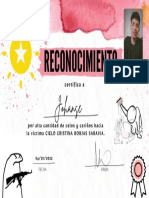 Diploma de Instituto Certificado Curso Taller Arte Pintura Acuarela Rosado