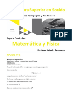 Tecnicatura Superior en Sonido: Matemática y Física