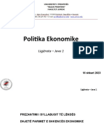 Politika Ekonomike: Ligjërata - Java 1