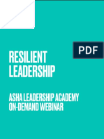 ASHA On-Demand Webinar Handout - Resilient Leadership Workbook