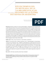 El Arte en Tiempos Del Cuerpo Mutilado: de La Estética Mecanicista A Las Desapariciones de La Última Dictadura en Argentina