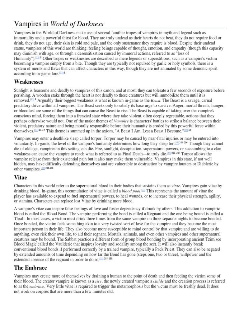 Vampires in World of Darkness PDF