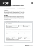 Download Precision Nutrition Comprehensive Client Information Sheet by Stew Houston SN63522751 doc pdf