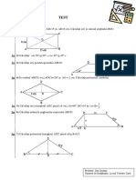 Patrulaterul - Cls VII - Test de Evaluare Formativa