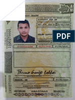 Documento de identidade Bruno Araujo Caldas