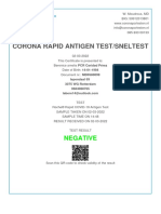 Corona Rapid Antigen Test/Sneltest: Negative