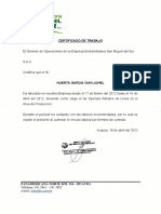 Certificado de Trabajo