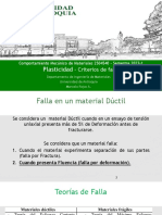 Plasticidad: - Criterios de Falla