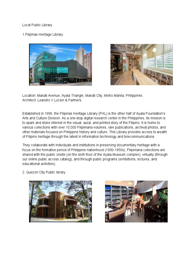 Public Libraries in Metro Manila | PDF | Library Science