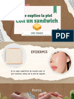 La estructura de la piel en un sandwich
