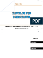Haojue TZ150S Motorcycle Owner's Manual PDF