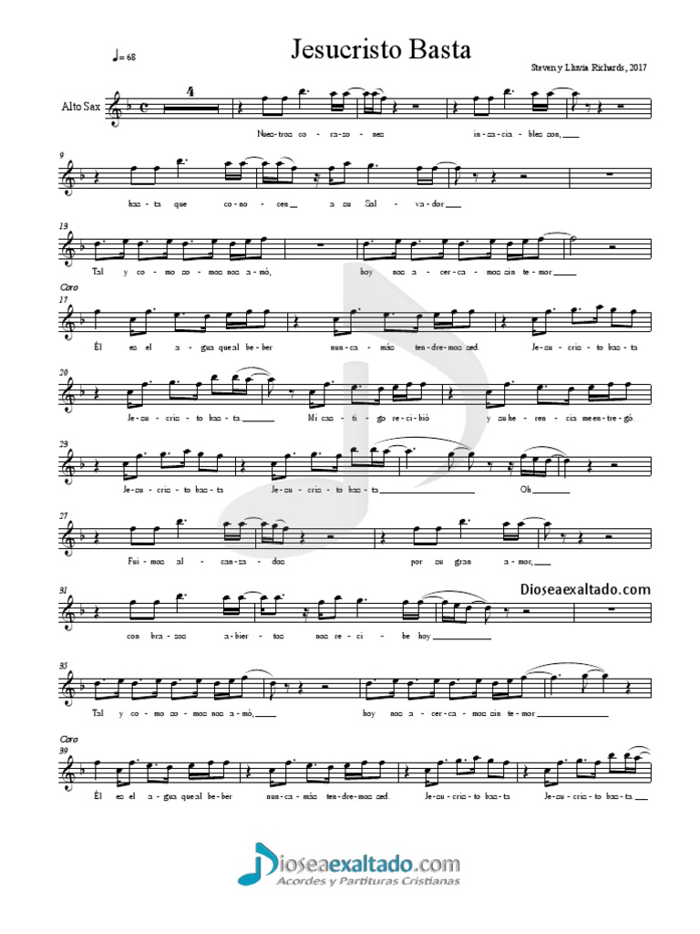 Jesucristo Basta A Sax Pdf