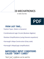 ME-303 Mechatronics Course Combinational Logic Circuits Karnaugh Maps