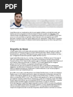 Biografía resumida de Lionel Messi | PDF | Lionel Messi | FC Barcelona