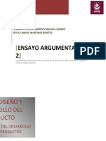 Ensayo Argumentativo 2: Fase 2. Diseño Y Desarrollo Del Producto