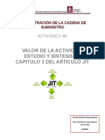 Valor de La Actividad: Estudio Y Síntesis de Capitulo 3 Del Articulo Jit