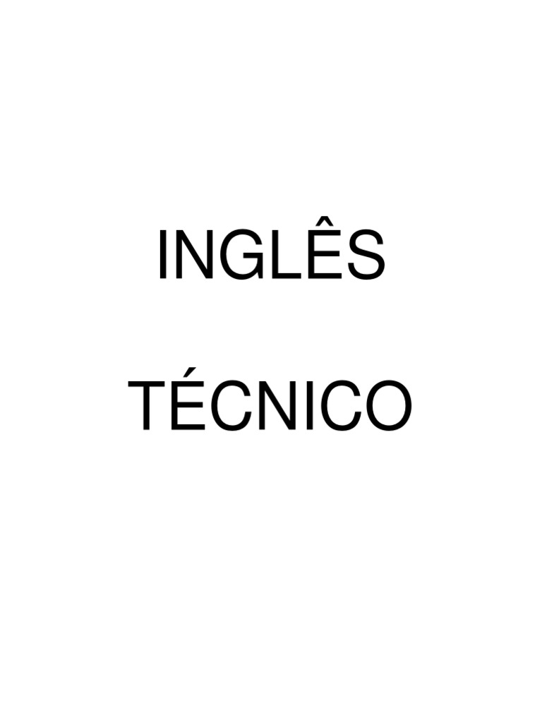Apostila Inglês Básico Técnico 1 Pdf Welding Construction
