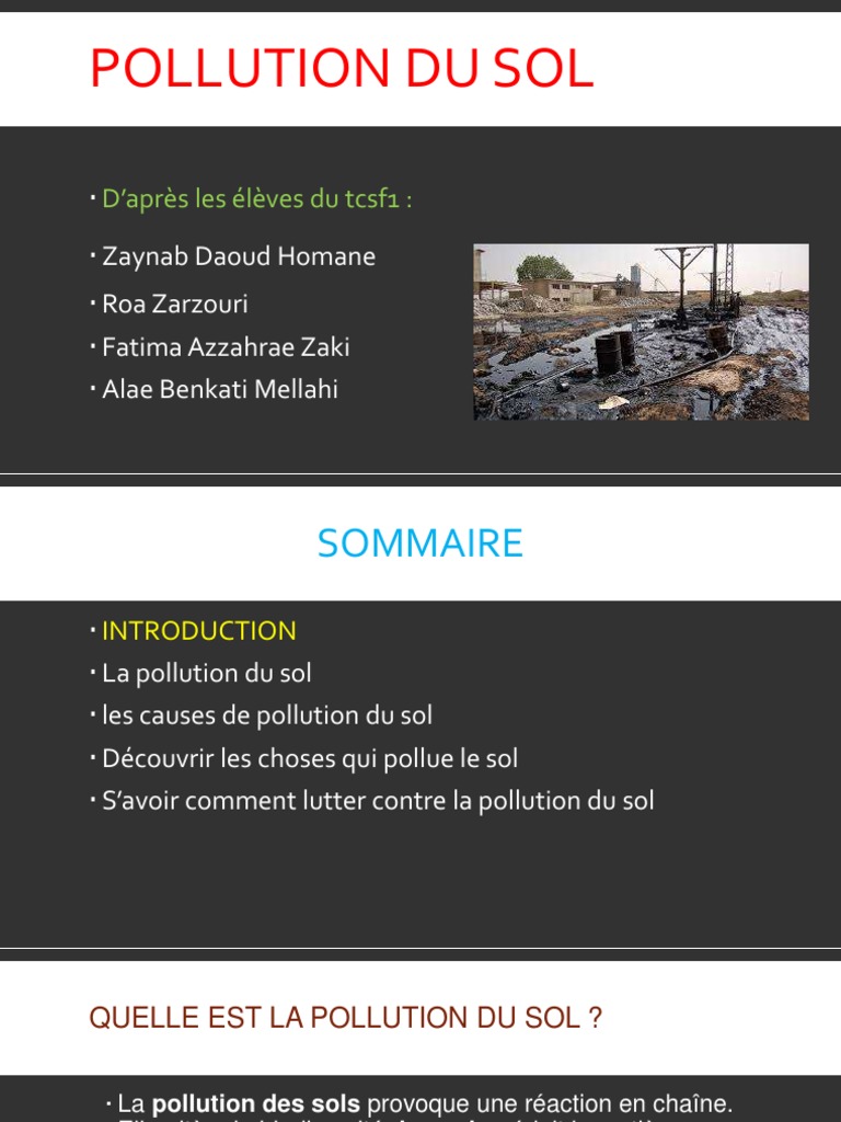 Lutter contre la pollution du sol | PDF | la pollution | Sol (pédologie)