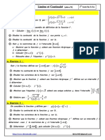 Limites Et Continuité Série N°2