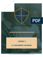 Unidad 3 La Seguridad Nacional: Derechos Reservados Del Instituto Superior de Inteligencia. Prohibida Su Reproducción