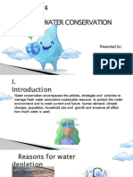 Water Conservation: Presented By: Nikhitha H 4MH21CS062 C' Section