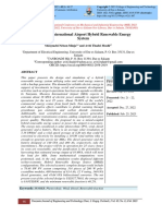 Design of International Airport Hybrid Renewable Energy System