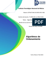 Algoritmos de Ordenamiento: Instituto Tecnológico Nacional de México