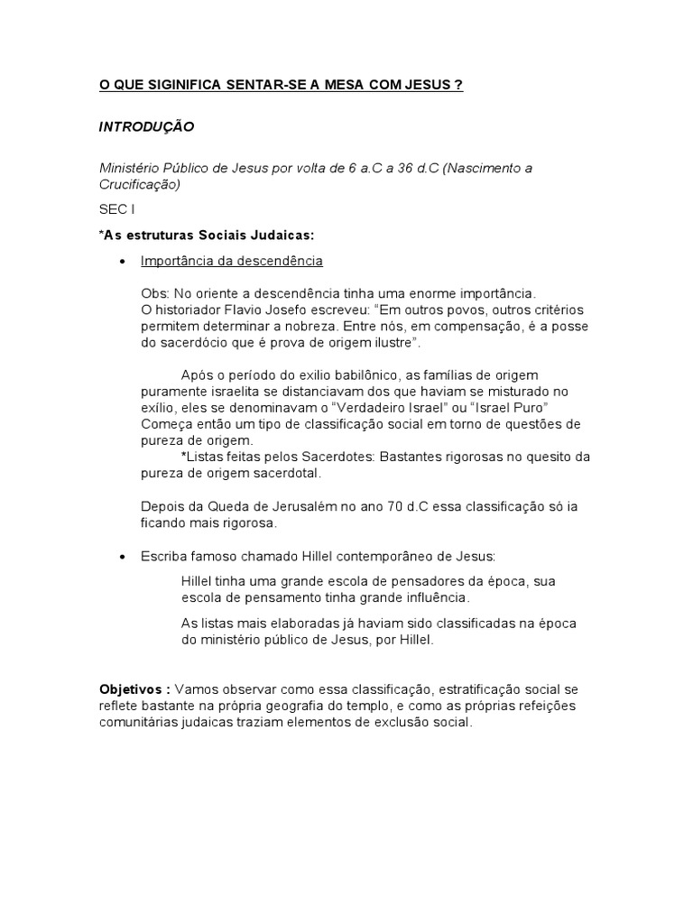 Sentar-Se A Mesa Com Jesus | PDF | Padre | Jesus