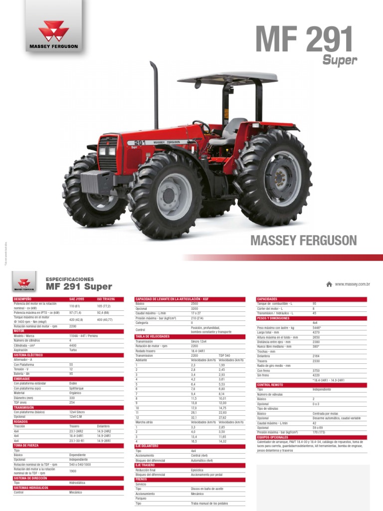 Massey Ferguson | PDF | Tracción en las cuatro ruedas | Tecnologías ...