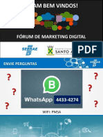 Fórum de Marketing Digital e Dados sobre o E-commerce