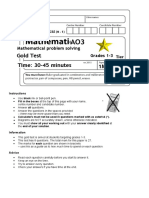 Mathematical problem solving test guide for grades 1-3