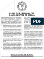 La Política Cambiaria Del Banco Central de Bolivia