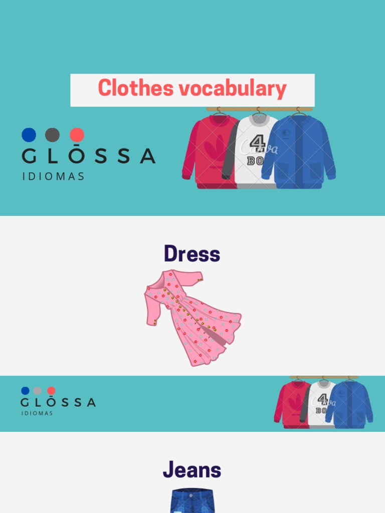 Common clothing items and their definitions PDF