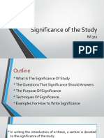 Significance of The Study