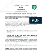 Informática II, Bloque I, Actividad Construye-T y Ejercicio PLANEA