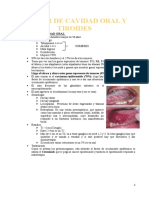 Cáncer de Cavidad Oral Y Tiroides