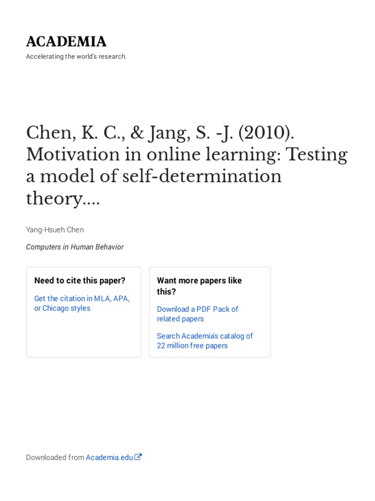 Student Motivation Online Learning 3 | PDF