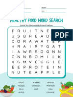 Healthy Food Word Search 1
