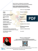 (The Indonesian Health Profession Board) : Registration Certification of Nurse