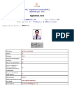 ISRO Propulsion Complex (IPRC) Mahendragiri, India: Application Form