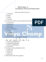 Cbse Test Paper - 01 Class - 12 Chemistry (Aldehydes, Ketones and Carboxylic Acids)