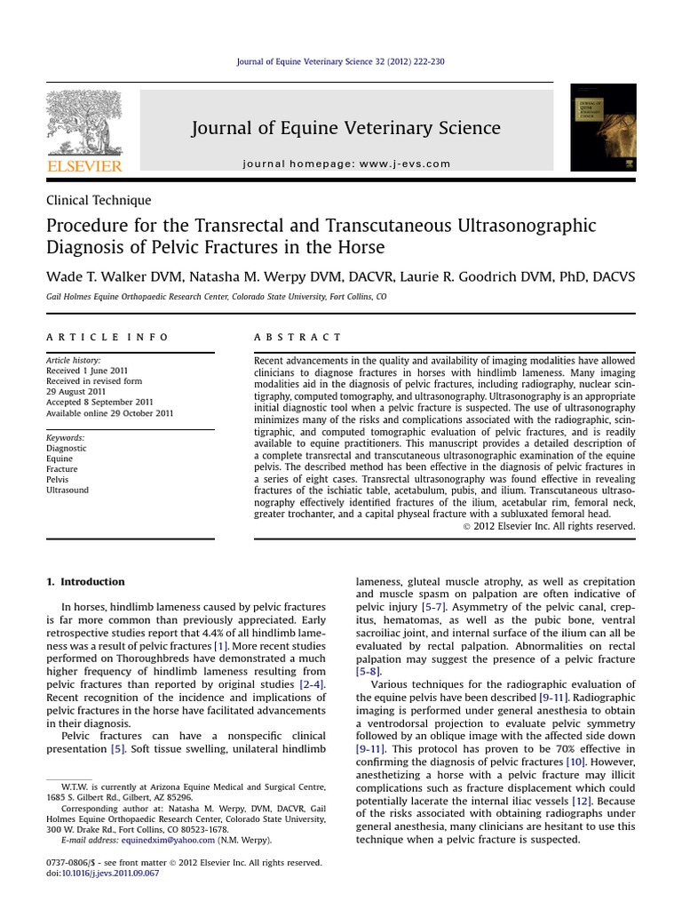 Journal of Equine Veterinary Science Wade T. Walker DVM, Natasha M