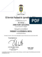 Certificado Sena F