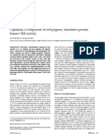 Capsaicin, A Component of Red Peppers, Stimulates Protein Kinase CKII Activity