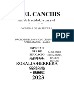 Ugel Canchis: Rosalia Herrera Roque