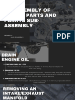 Disassembly of Engine Parts and Parrts Sub-Assembly